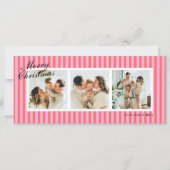 Roze en Koraal Chic Verticale Strepen 3 Foto (Voorkant)