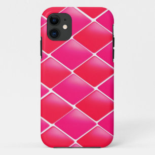 Roze en Koraal Diamant Patroon Case-Mate iPhone Case