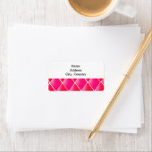 Roze en Koraal Diamant Patroon Etiket (Insitu)