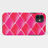 Roze en koraal diamantpatroon Case-Mate iPhone case (Achterkant (horizontaal))