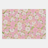 Roze en koraal fantasievolle Boho bloemen Inpakpapier Vel (Voorkant)