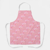 Roze en Koraal Fractale Kunstpatroon Schort (Voorkant)