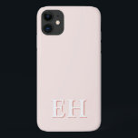 Roze en koraal | Minimummonogram modern Initiaal Case-Mate iPhone Case<br><div class="desc">Dit stijlvolle telefoondoosontwerp is uitgerust met een eenvoudig modern design in wazige roze en koraal. Maak één van een soort telefoongeval met douane initiaal en naam. Het zal een cool, uniek geschenk zijn voor iemand speciaal of jezelf. Als u de doopvonten of de positie wilt veranderen, klik "aanpassen verder"knoop en...</div>