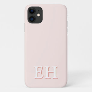 Roze en koraal   Minimummonogram modern Initiaal Case-Mate iPhone Case