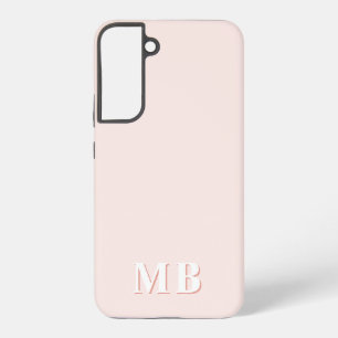 Roze en koraal   Minimummonogram modern Initiaal Samsung Galaxy Hoesje