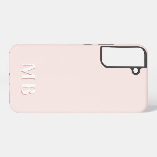 Roze en koraal | Minimummonogram modern Initiaal Samsung Galaxy Hoesje (Achterkant horizontaal)