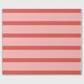 Roze en Koraal Pencil Stripes Cadeaupapier (Vlak)