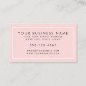 Roze en koraal vrouwelijk Logo Visitekaartje (Achterkant)