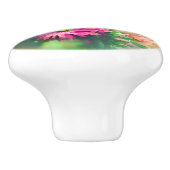 Roze en koraal Waterverf Flowers Keramische Knop (Zijkant)