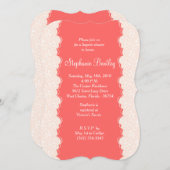 Roze en koraalkorset voor lade kaart (Voorkant / Achterkant)