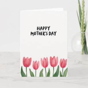 Roze En Koraalrode Verjaardagskaart Voor Moederdag Kaart