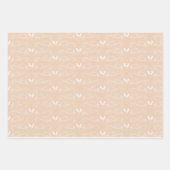 Roze en Kraft Elegant  Inpakpapier Vel (Voorkant 3)