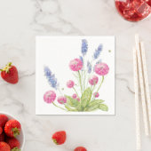 Roze en lavendel bloemen cocktail servetten (Insitu)