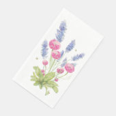 Roze en Lavendel Bloemen Gastservetten Servet (Hoek)