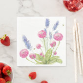 Roze en Lavendel Bloemen Luncheon servetten (Insitu)