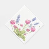 Roze en Lavendel Bloemen Luncheon servetten (Hoek)