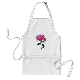 Roze en lavendel Mums Standaard Schort