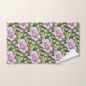 Roze en lavendel zoete erwten bad handdoek (Handdoek)