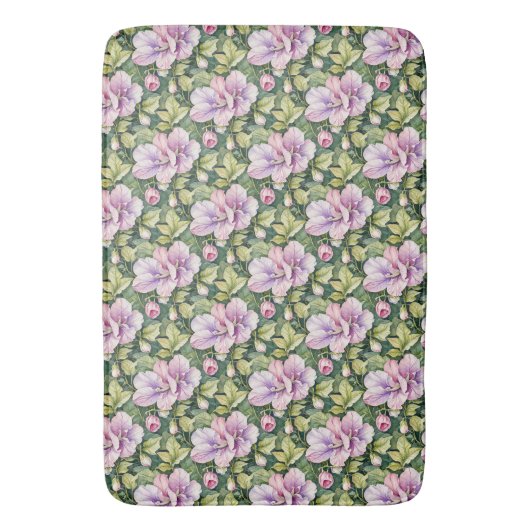 Roze en lavendel zoete erwten badmat (Voorkant Verticaal)