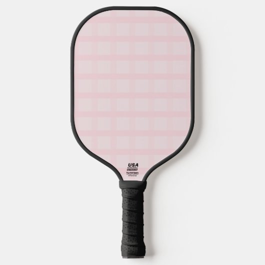 Roze en lavendelblush gingham-patroon pickleball paddle (Voorkant)