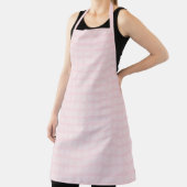 Roze en lavendelblush gingham-patroon schort (Insitu)
