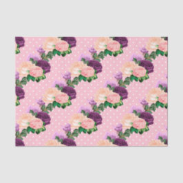 Roze en lavendelpaarse bloemen tissuepapier
