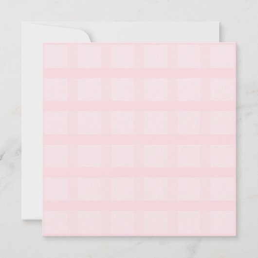 Roze en lavendelroze gingham patroon kaart (Voorkant)