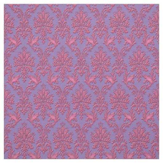 Roze en lavender Damask Stof (Swatch)