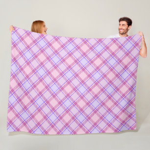 Roze en lavender fleece deken