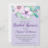 Roze en lavender Floral Vrijgezellenfeest Kaart (Voorkant)