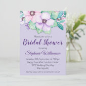 Roze en lavender Floral Vrijgezellenfeest Kaart (Staand voorkant)