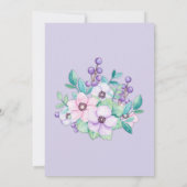 Roze en lavender Floral Vrijgezellenfeest Kaart (Achterkant)