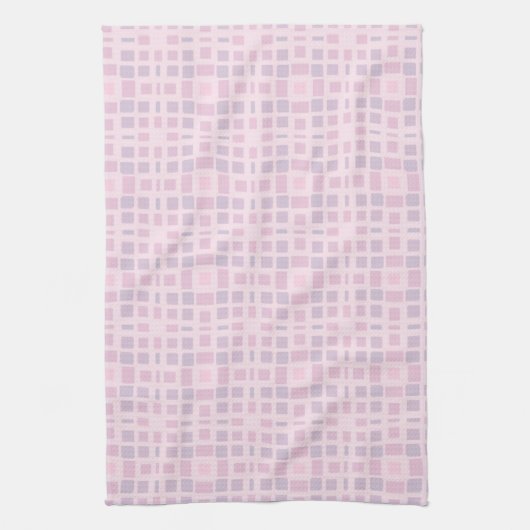 Roze en lavender-mozaïekpatroon theedoek (Verticaal)