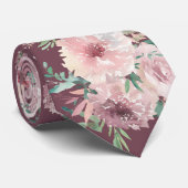 Roze en lavender Rozen Florence Stropdas (Opgerold)