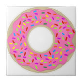 Roze en lekkere donut tegeltje (Voorkant)