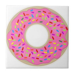 Roze en lekkere donut tegeltje