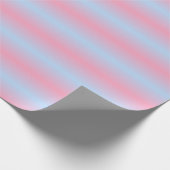 Roze en Lichtblauw Gestreept Verloop Cadeaupapier (Hoek)