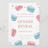 Roze en lichtblauwe Waterverf Geslacht onthullen I Kaart (Voorkant / Achterkant)