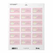  roze en lichte groene vanilla Birthday Cake Etiket (Full Sheet)