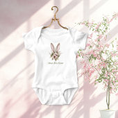 Roze en lichtgroene eerste Pasen one-piece voor ba Romper