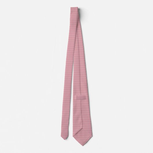 Roze en LightGrey Polka Dots TieTies Stropdas (Achterkant)