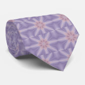 Roze en Lila 3D Bloem Stropdas (Opgerold)
