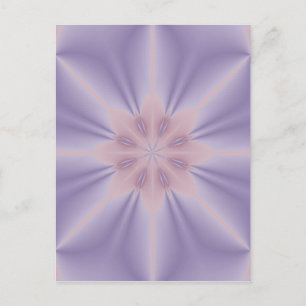 Roze en Lila 3D-ventilator Briefkaart