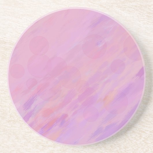 Roze en lila abstract zandsteen onderzetter (Voorkant)