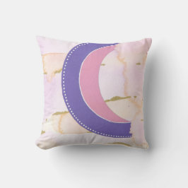 roze en lila abstracte waterverf kussen