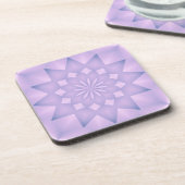Roze en Lila rosette Bier Onderzetter (Linkerzijde)