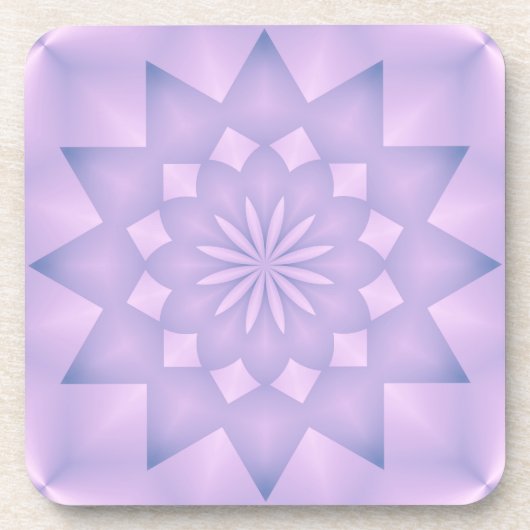 Roze en Lila rosette Bier Onderzetter (Voorkant)