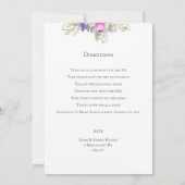 , roze en lila tulp van de waterverf kaart (Achterkant)