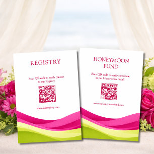 Roze en Lim Groen Huwelijksgeschenkenregister & Ho Informatiekaartje