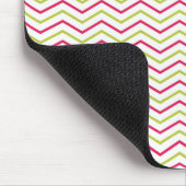 Roze en Limoen Chevron Muismat (Hoek)